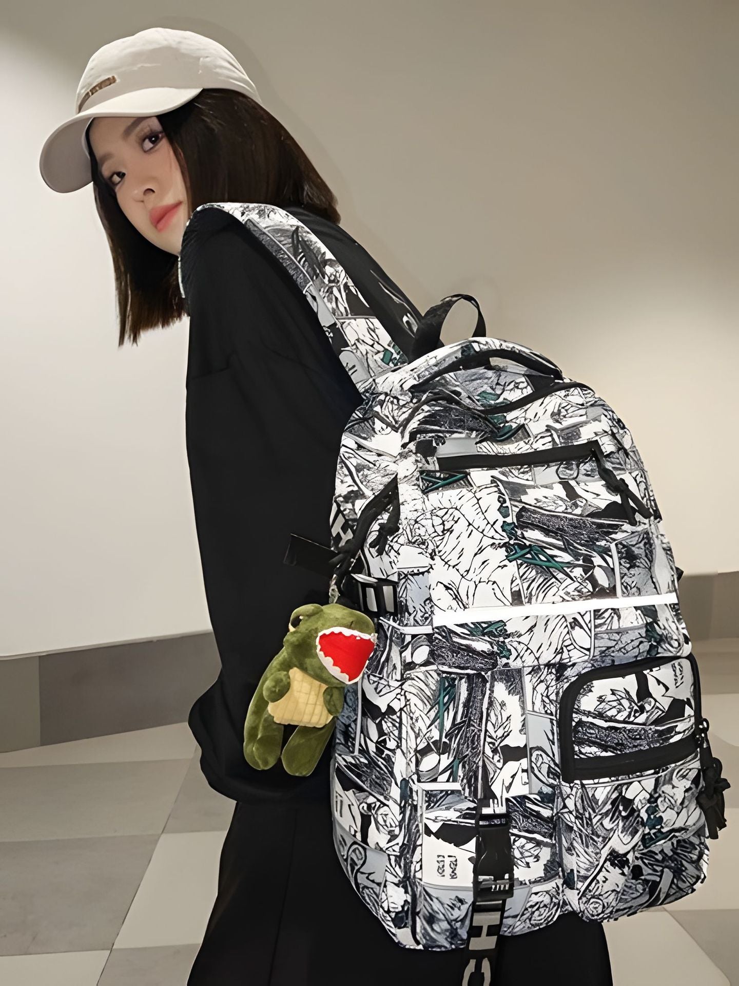 Cartoon Iti Male Large Capacity Trendy Primary School Bag