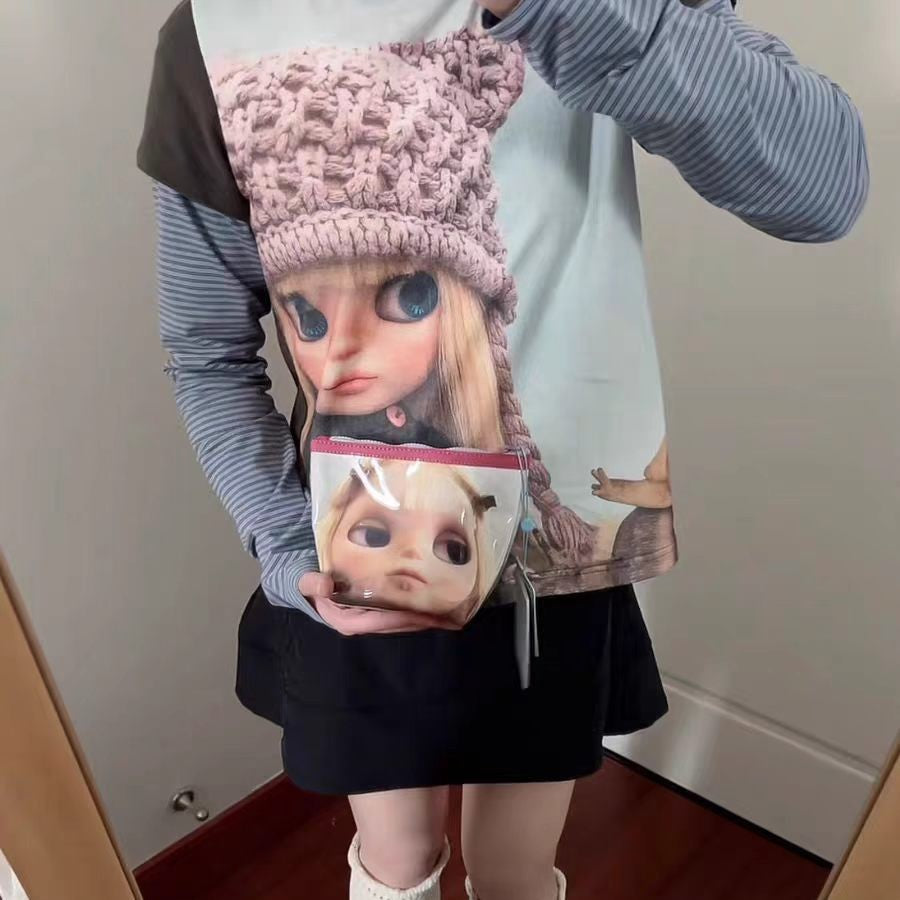 Niche Cartoon Big Eye Doll Mini Coin Purses
