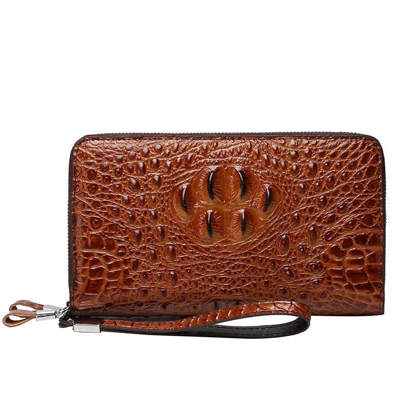 Men's Fashion Embossing Crocodile Pattern Large Capacity Men's Clutch