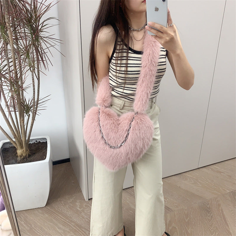 Love Chain Design Macaron Color Shell Bags