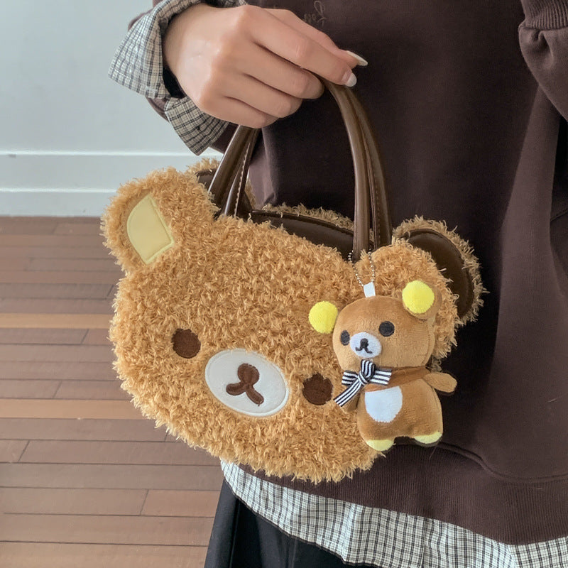 Women's Korean Style Fashion Carrying Cute Cartoon Bear Women's Messenger Bag