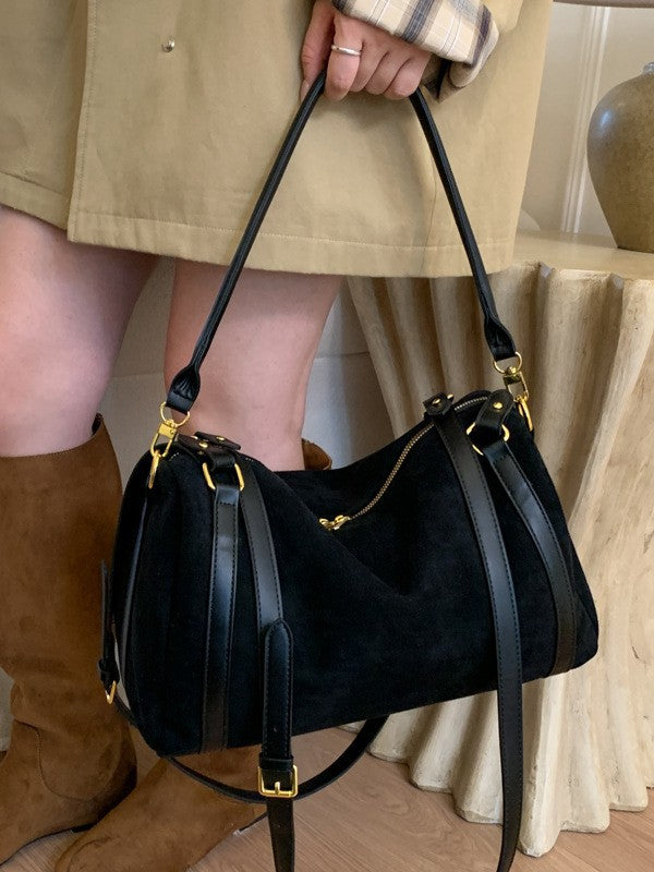 Super Popular Suede Boston Winter Korean Style Bags