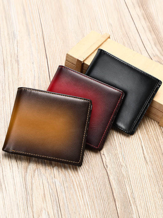 First Layer Cowhide Multifunctional Short Leather For Card Holder