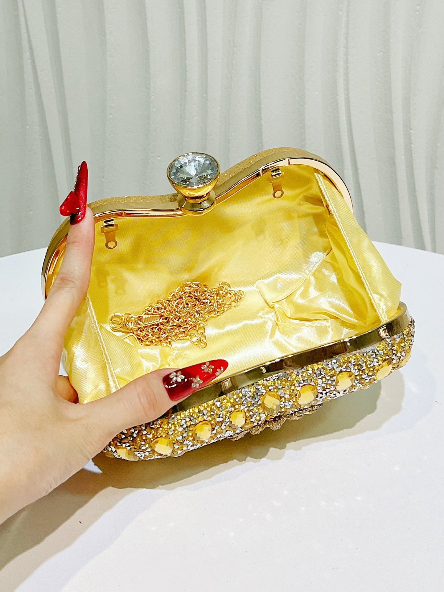 Women's Wedding Clutch Flower Portable With Cheongsam Dinner Bag