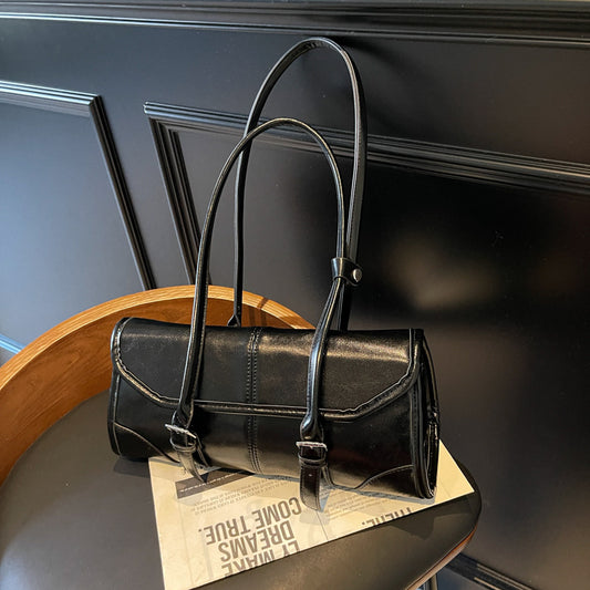 Oil Wax Leather Vintage Female Senior Niche Texture Commuter Large Bags