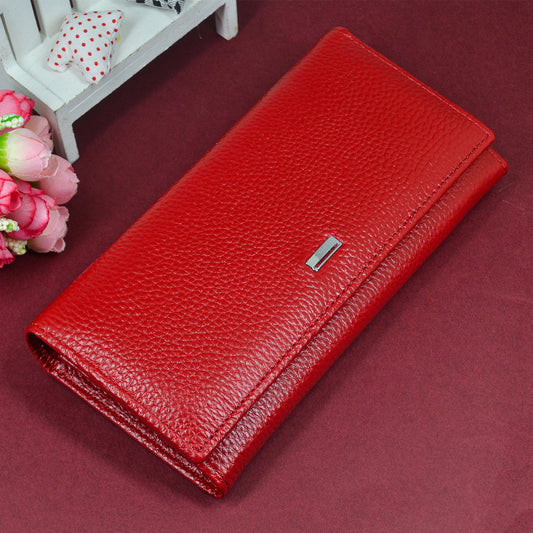Women's Leather Long Clutch Party Fashion Magnetic Ladies Wallet