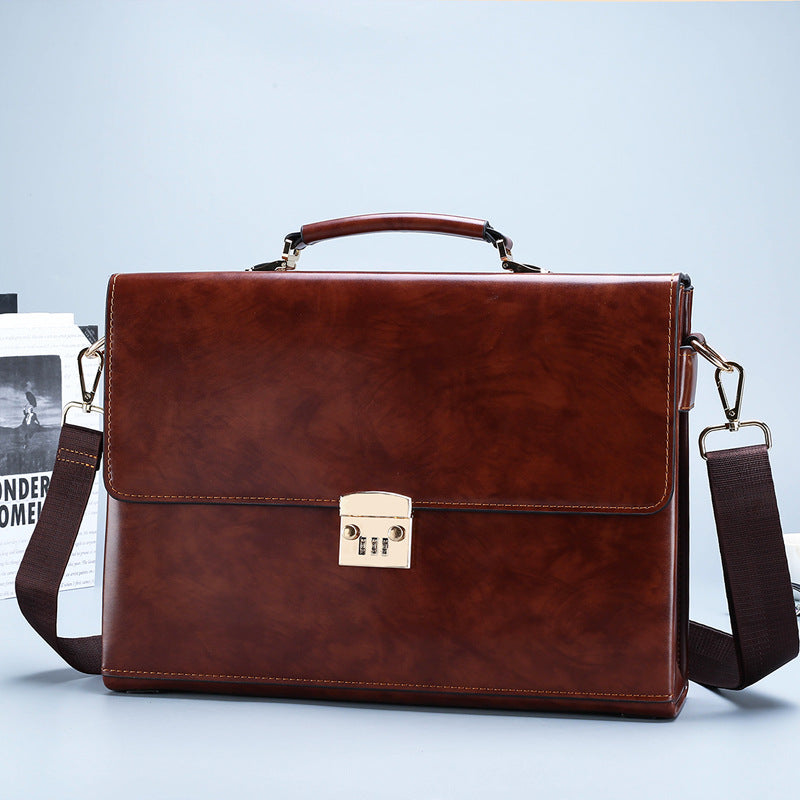 Men's Simple Business Password Large Capacity Computer Handbags