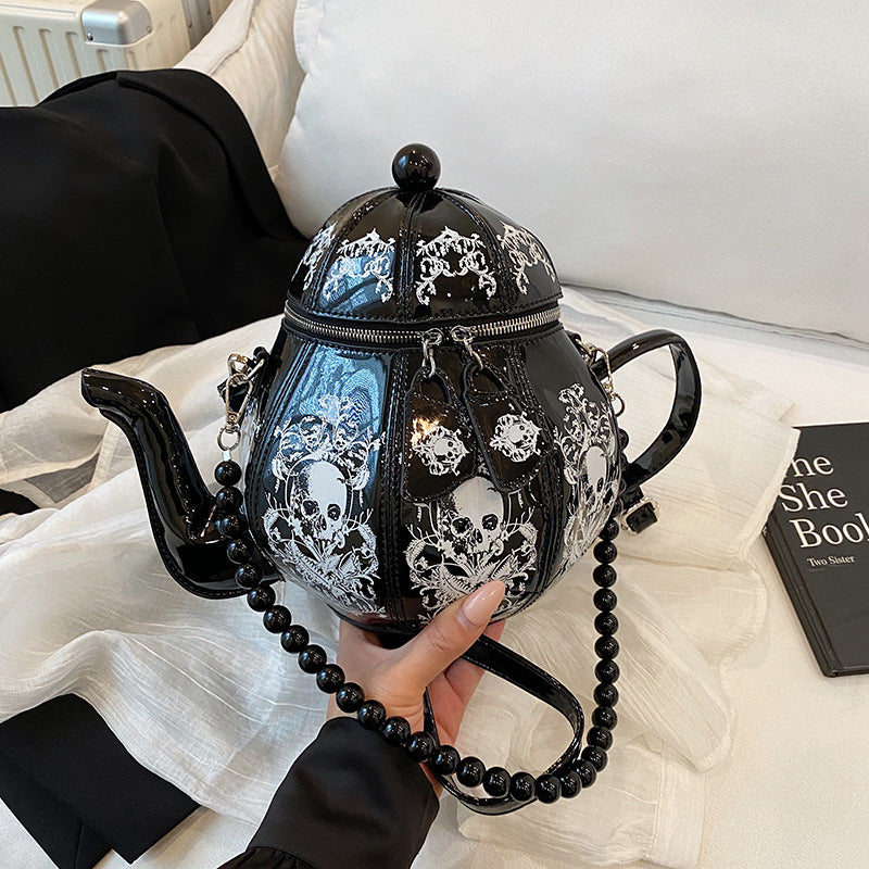 Niche Shaped Female Creative Personality Teapot Hand Retro Women's Messenger Bag