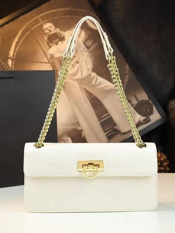Women's Fashion Underarm Texture Crocodile Advanced Chain Women's Messenger Bag
