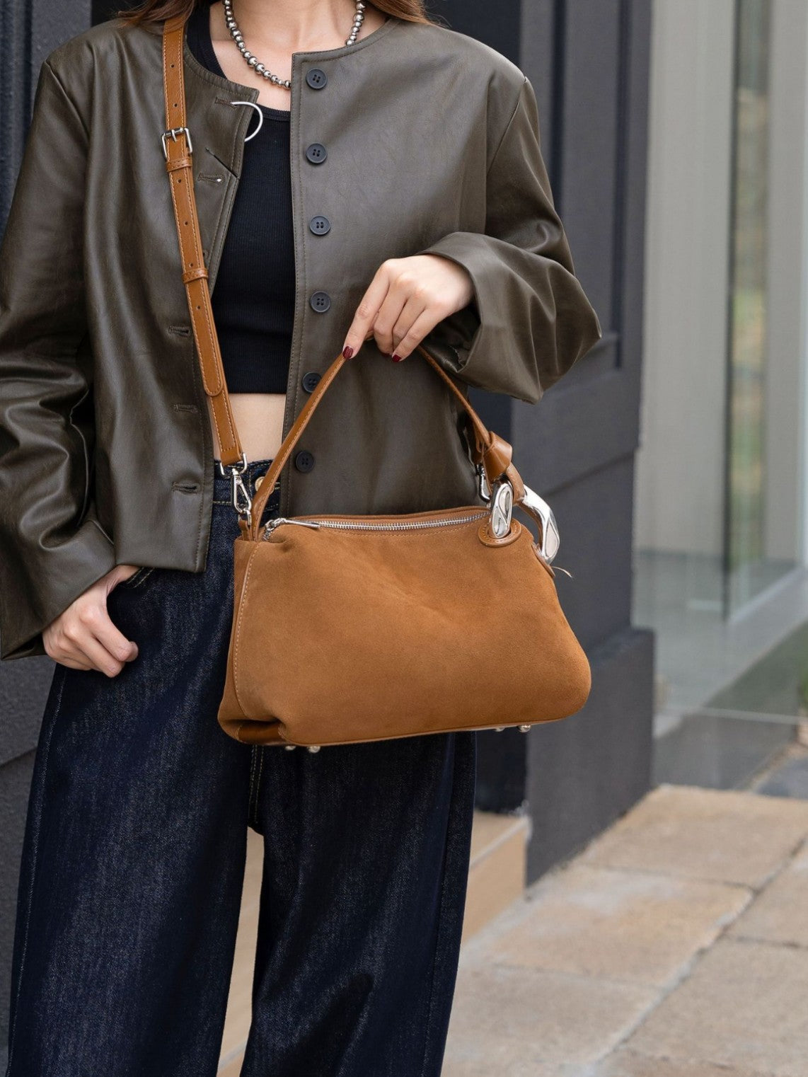 Temperament Leopard Print Soft High Sense Women's Handbag