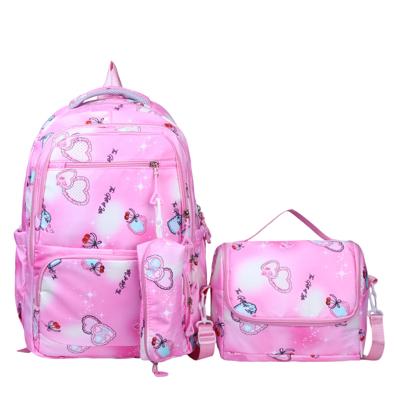 Printed For Junior High Three-piece Set Sky Backpacks