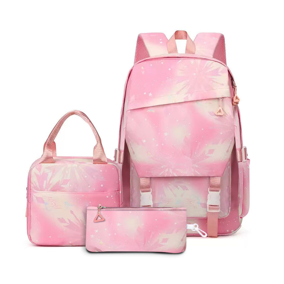 Korean Style Cartoon Three-piece Lunch Drawing Primary School Bag