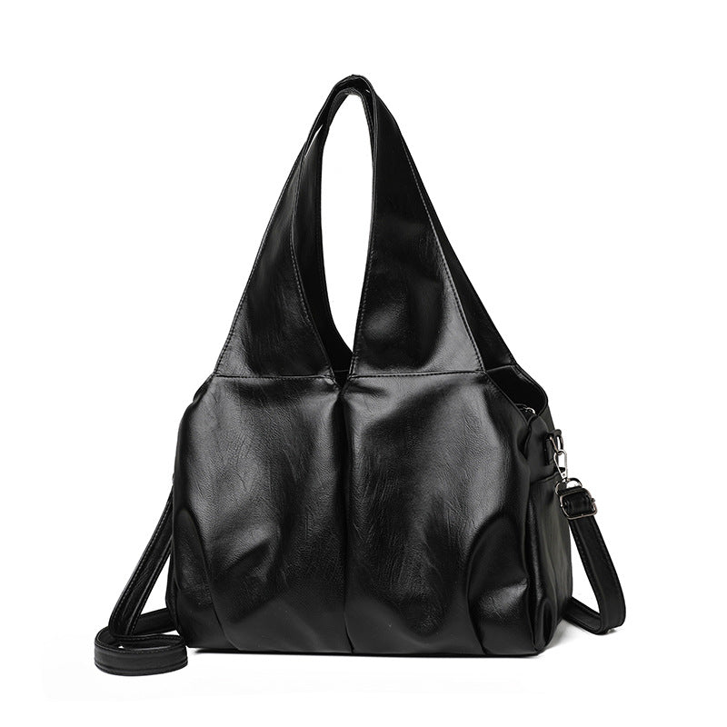 Women's Large Capacity Fashion Simple Retro Solid Shoulder Bags