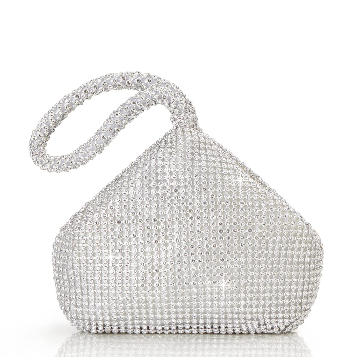 Women's Large Mine Handmade Rhinestone Clutch Banquet Dinner Bag