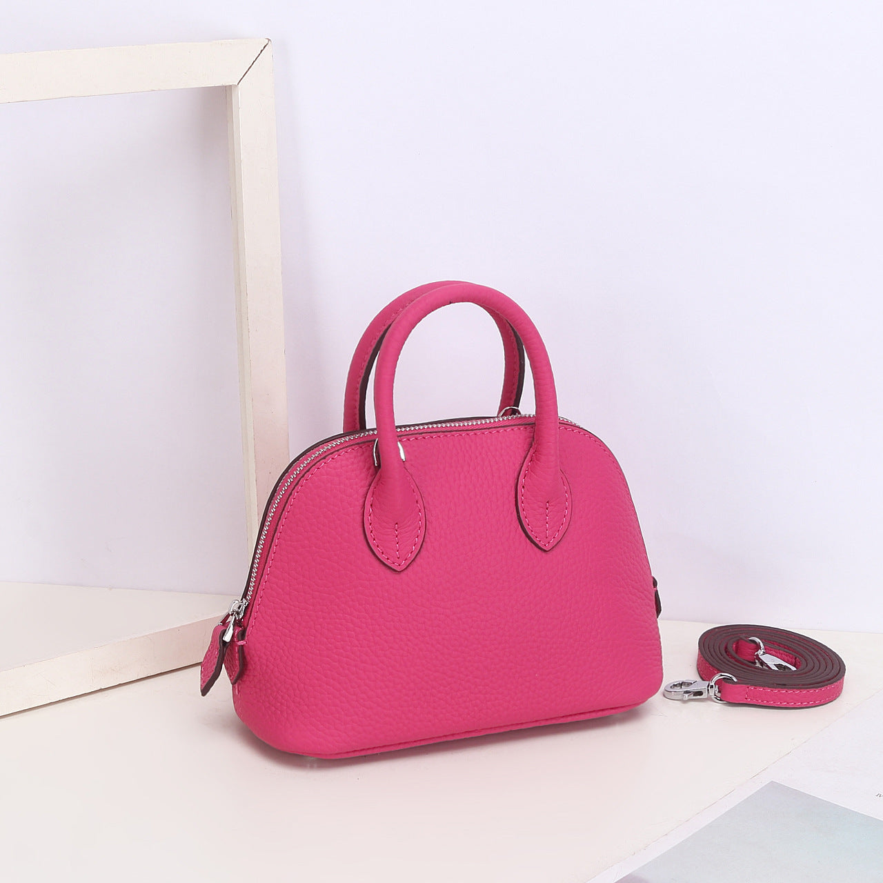 Mini Shell Female Authentic Leather Tactile Women's Messenger Bag