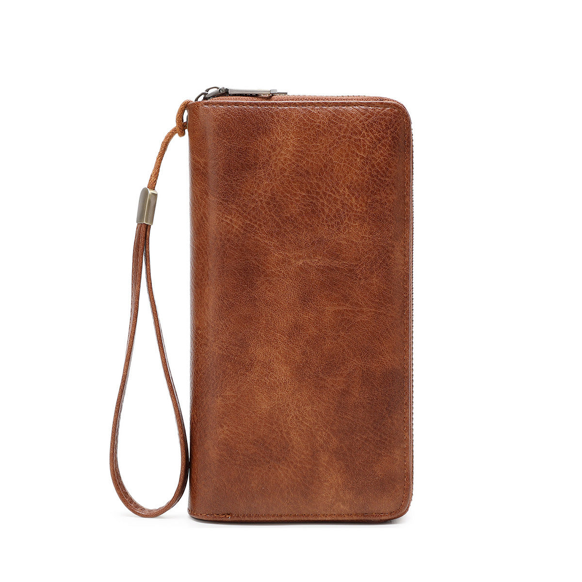 Women's & Men's Fashion Double Zipper Long Retro Large Men's Wallet