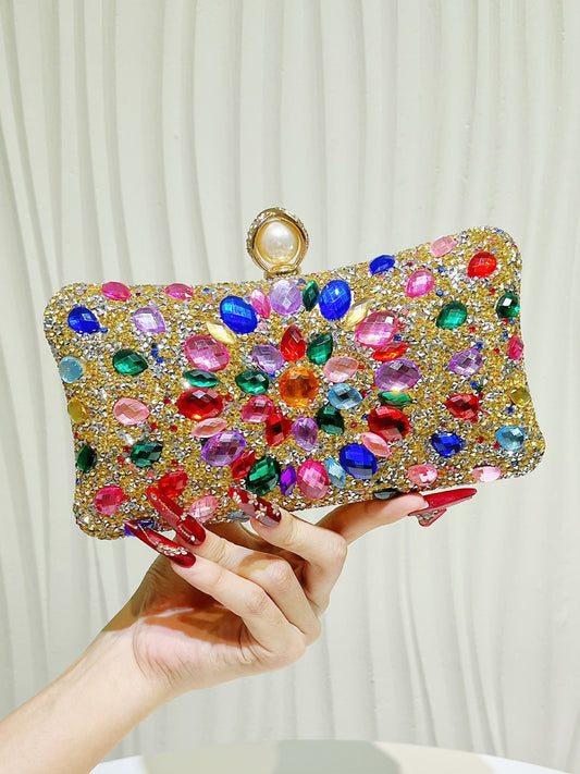 Women's High-grade Diamond Fashion Banquet All Match Dinner Bag