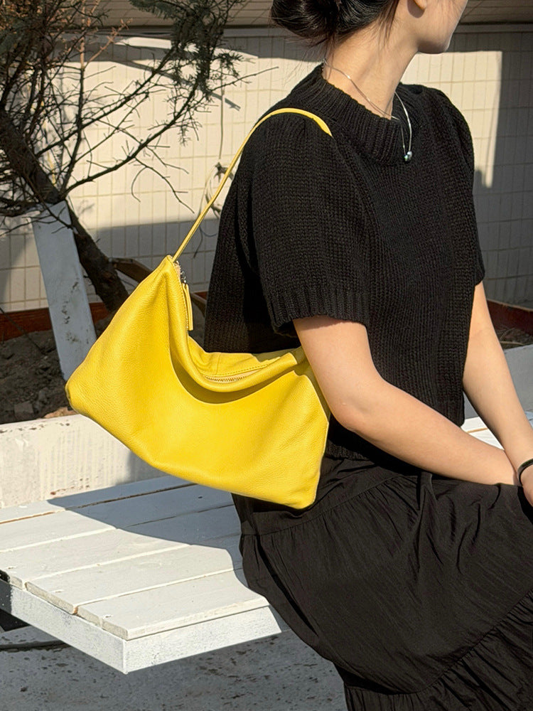 Women's Top Layer Soft Cowhide Loose Feeling Leisure Commute Tote Bags