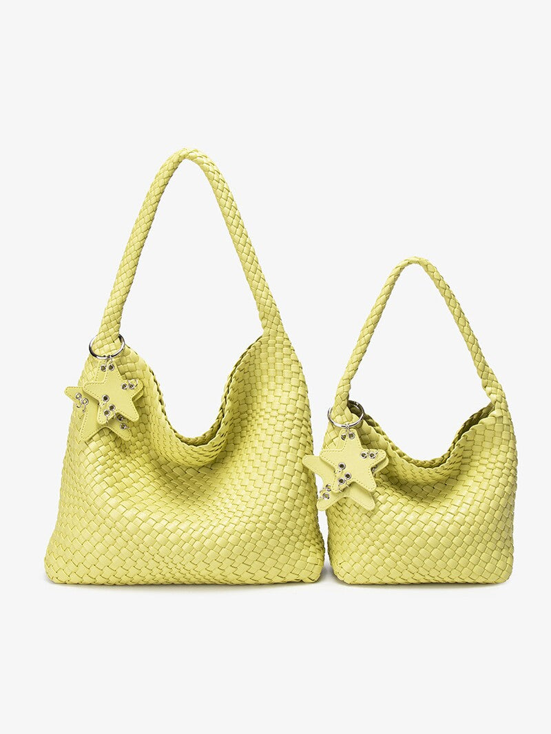 Women's Woven Fashion Large Capacity Pendant Tote Bags