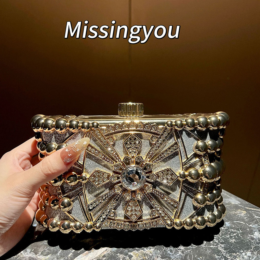 Women's Light Luxury Super Shiny Party Clutch Vintage Bags