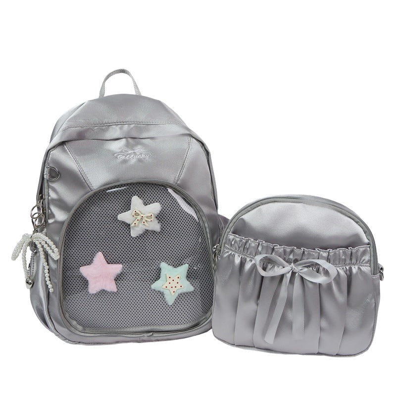 Minority Fashion Commuter Nylon Sweet Lightweight Large Capacity College Student Schoolbag