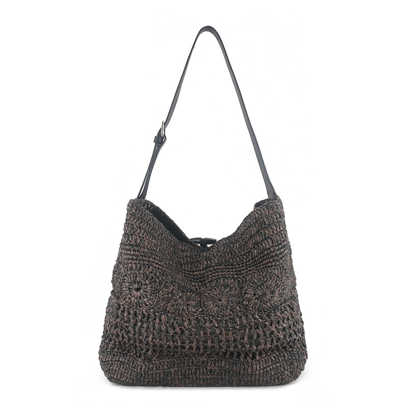 Women's Raffia Handmade Crochet Woven Summer Lazy Large Bags