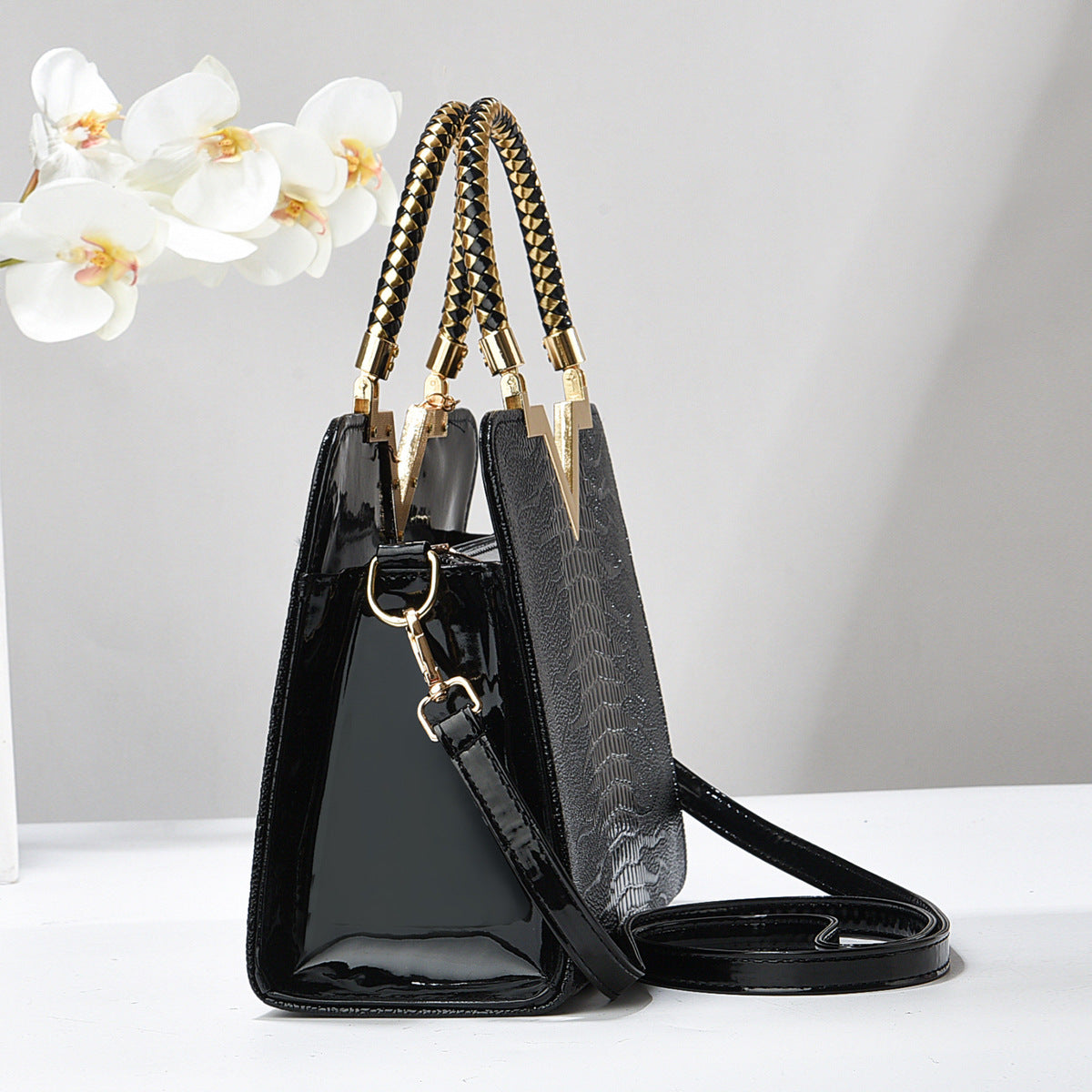Women's Large Capacity Alligator Print Trendy Fashion Women's Handbag
