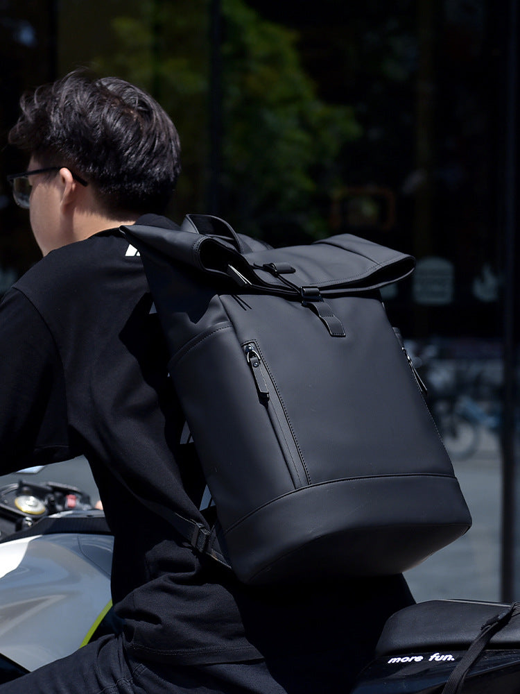 Men's & Women's Roll Top Waterproof Computer Commuter Large Capacity Leisure Backpack