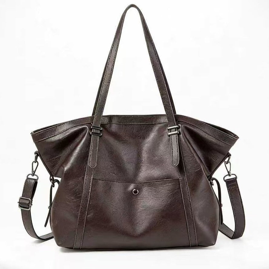 Women's Retro Large Capacity Soft Leather Underarm Bags