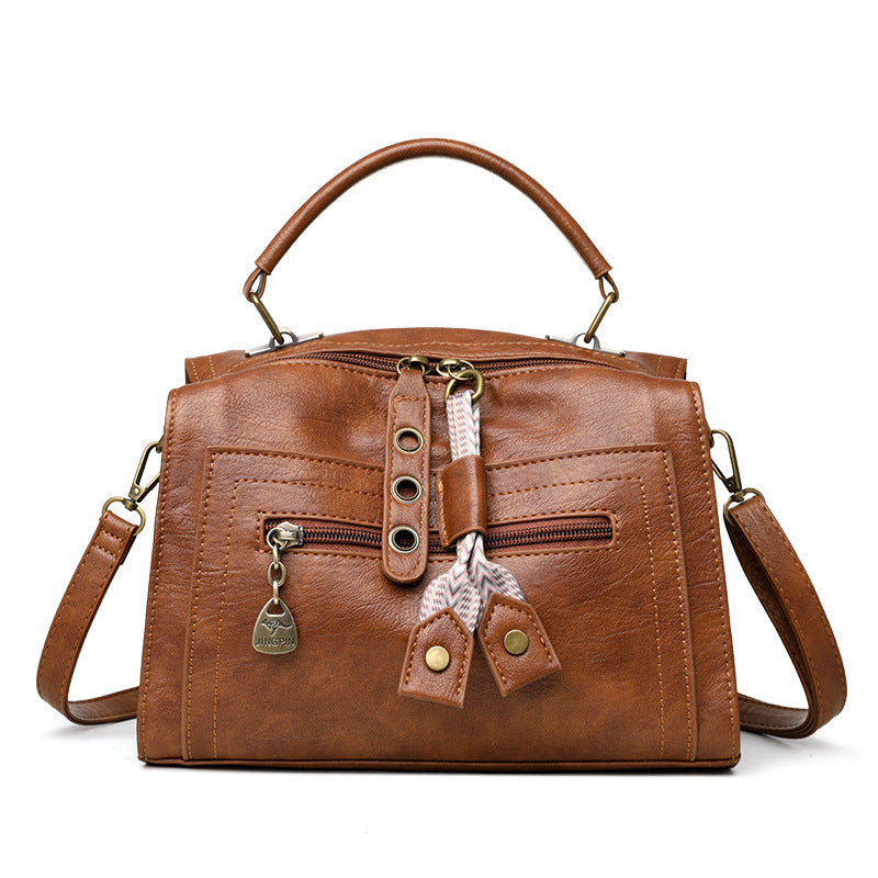 Women's Winter Fashion Soft Leather Pillow Women's Messenger Bag