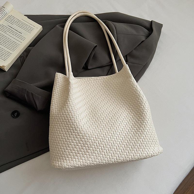 Women's Woven Style Trend Fashion Spring Western Simple Large Capacity Women's Shoulder Bag