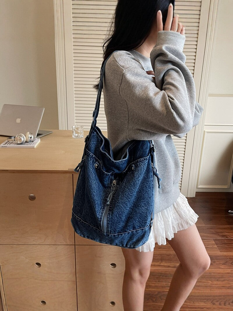 Women's Denim Autumn Large Capacity Retro Fashion Bags