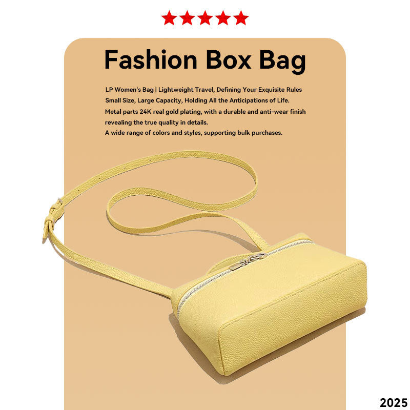 Women's Lunch Box Genuine Leather Portable Pouch Light Women's Shoulder Bag