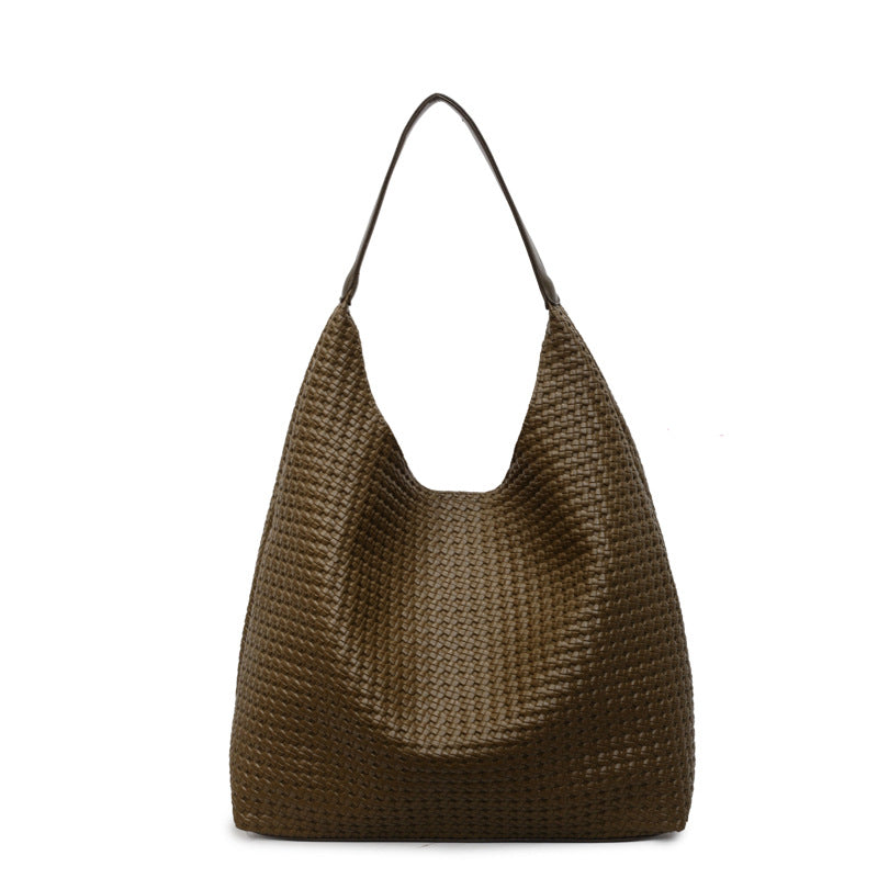 Retro Woven Trendy Easy Matching Large Capacity Underarm Son Women's Shoulder Bag