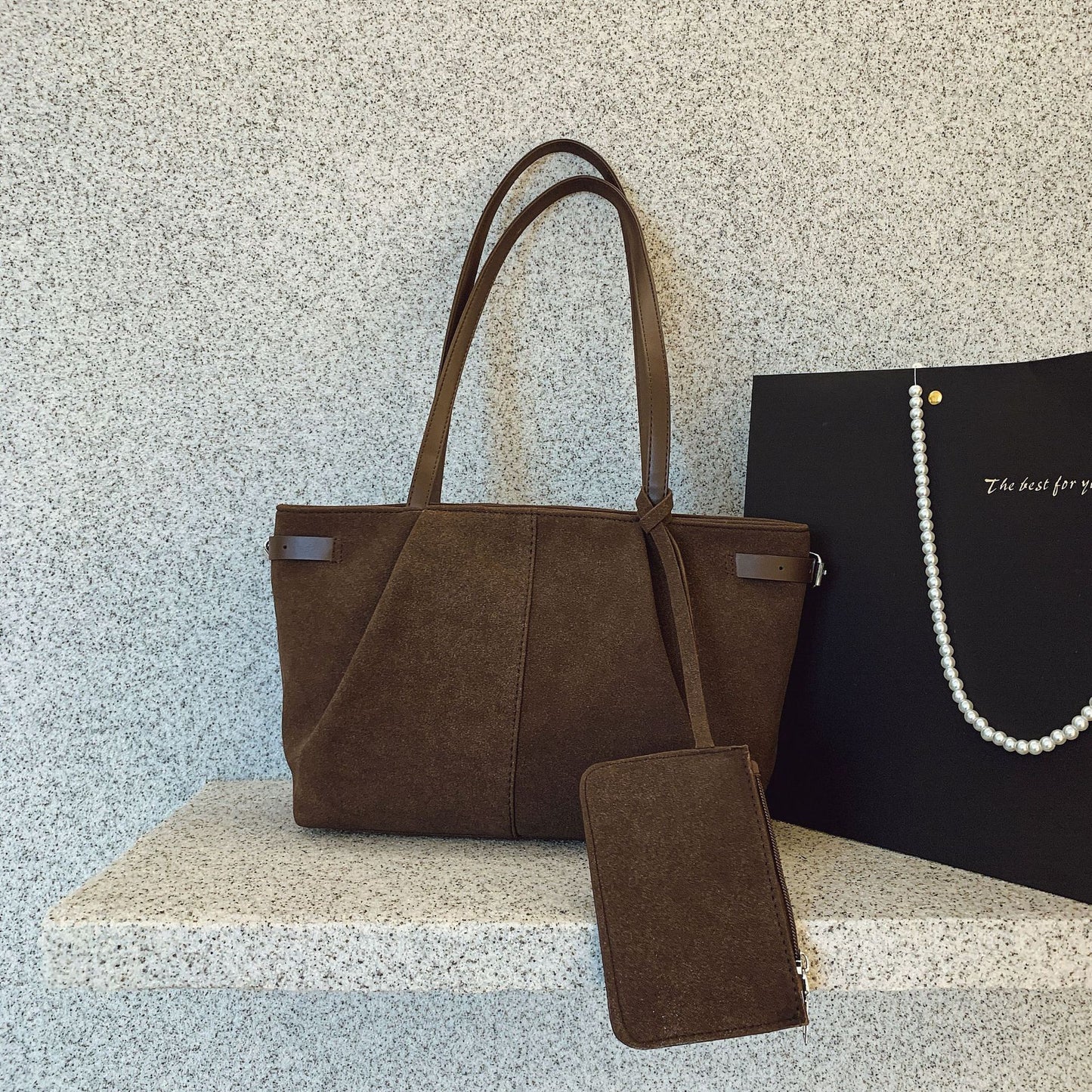 Women's Style Niche Large Capacity Totes Leather Leisure Commute Tote Bag