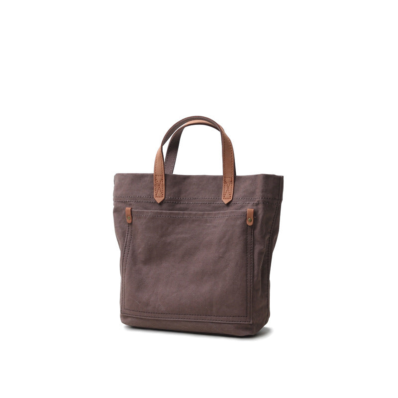 Canvas With Cowhide Portable Mori Daily Bags
