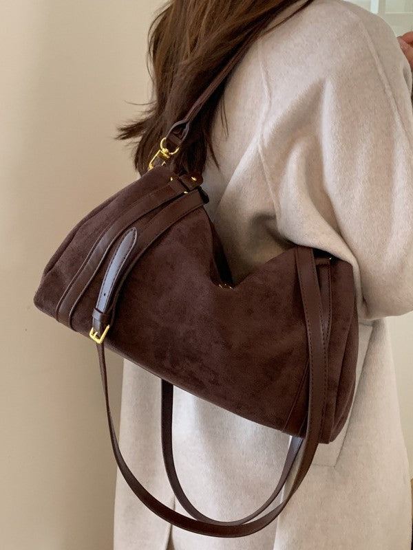 Super Popular Suede Boston Winter Korean Style Bags