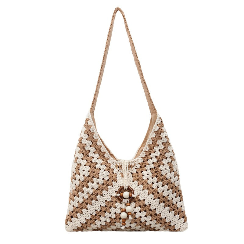 Women's Fashion Woven Leisure Commute Large Capacity Women's Shoulder Bag