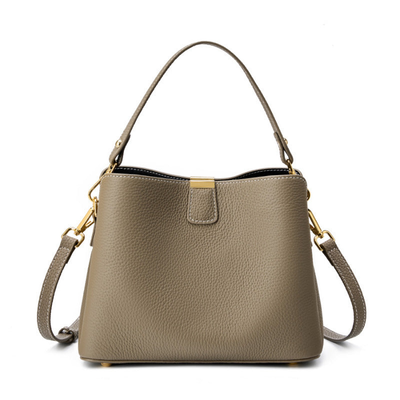 First Layer Cowhide Trendy Simple Genuine Women's Handbag