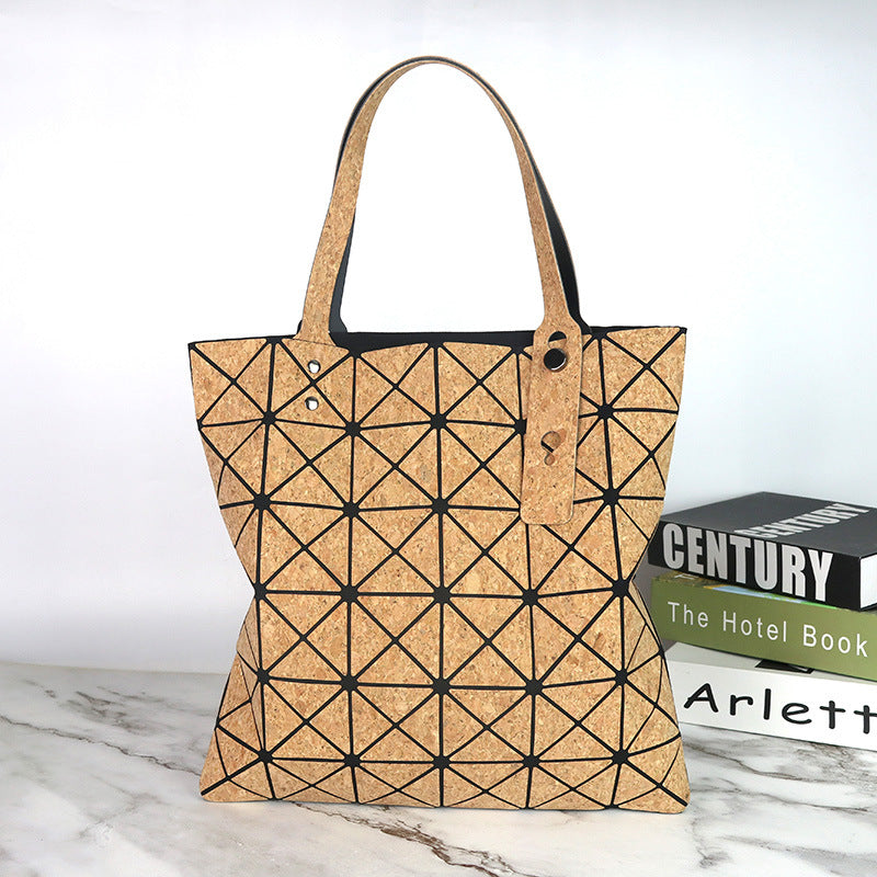 Women's Geometric High Sense Underarm Fashion Pleated Folding Tote Bag
