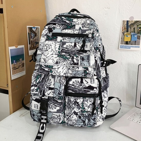 Cartoon Iti Male Large Capacity Trendy Primary School Bag