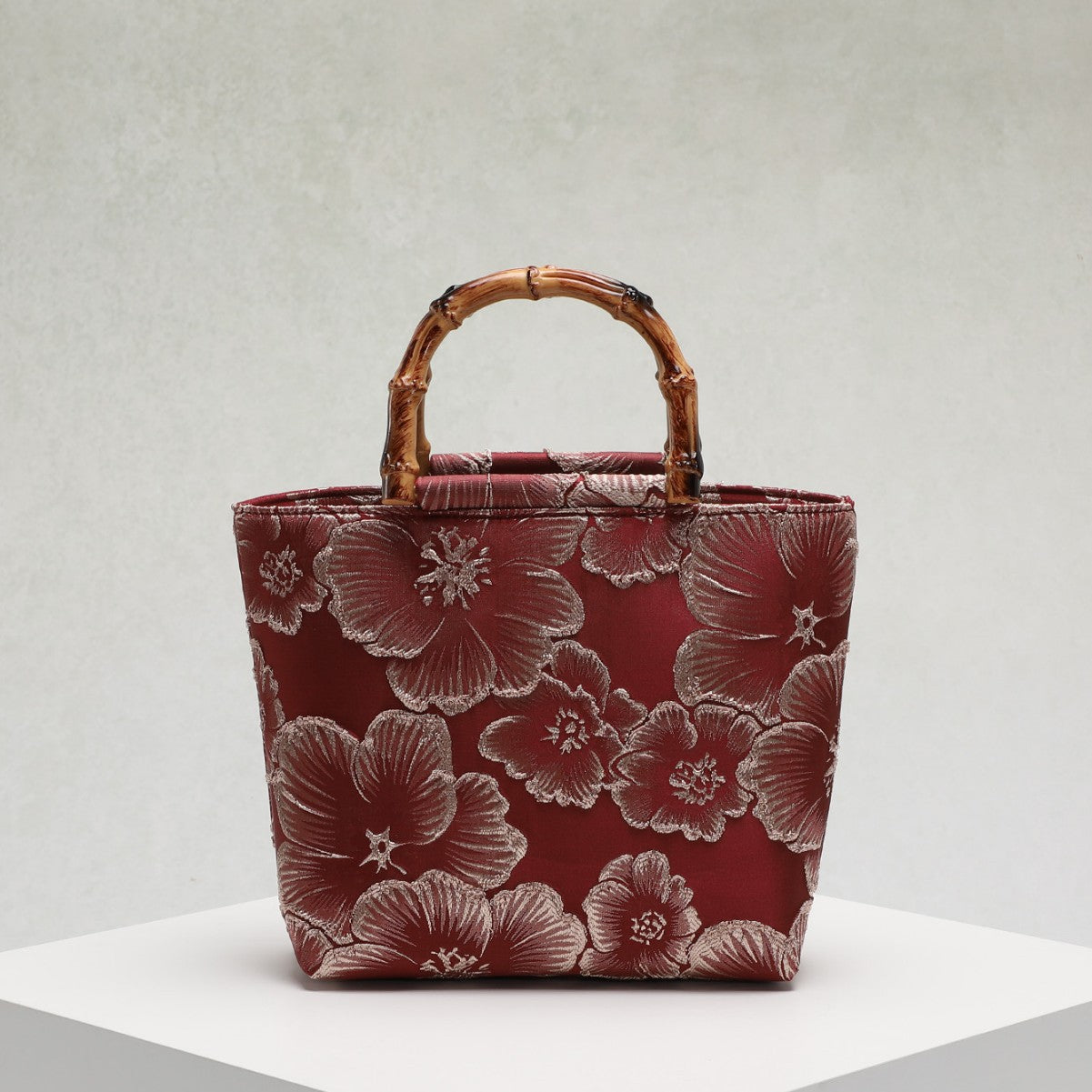 Summer Bamboo Advanced Texture Color Sequins Linen Embroidery Women's Handbag