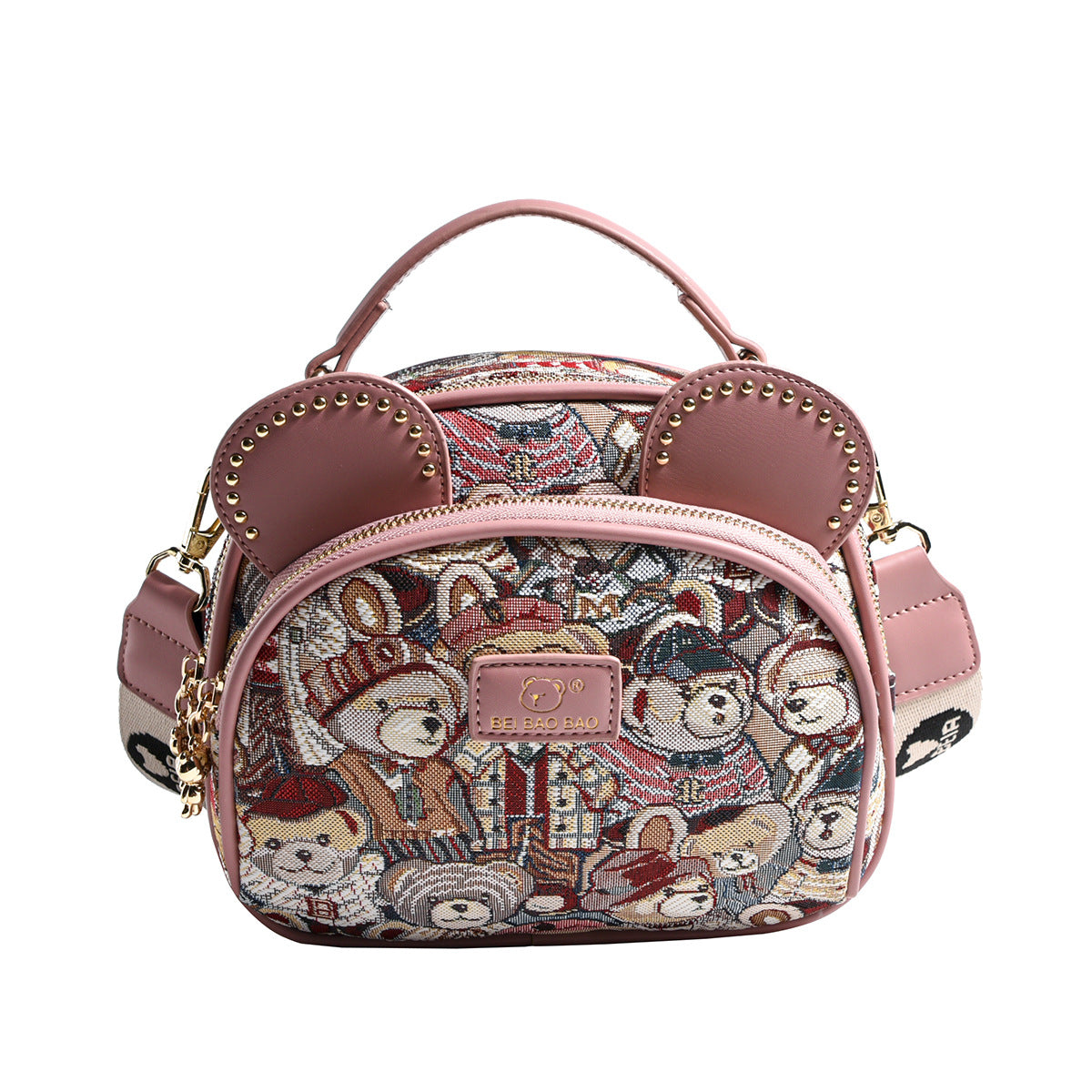 Women's Source Design Canvas Embroidered Wide Strap Bags