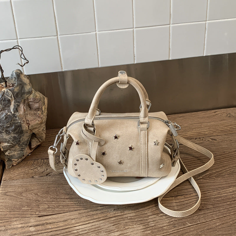 Women's Trendy Cool Rivet Blooming Portable Pillow Fashionable Women's Shoulder Bag