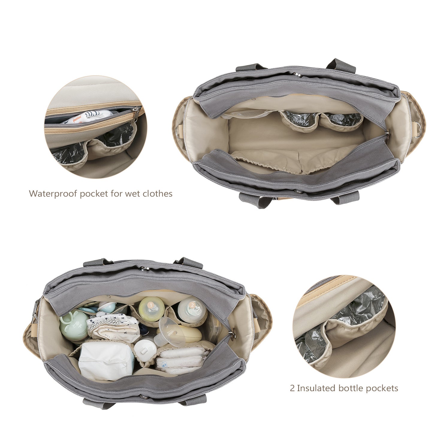 Canvas Portable Maternal Storage Simple Large Capacity Carriage Mummy Bag