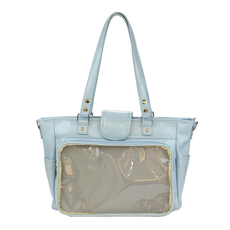 Person Cartoon Large Capacity Totes Collection Bracket Women's Shoulder Bag