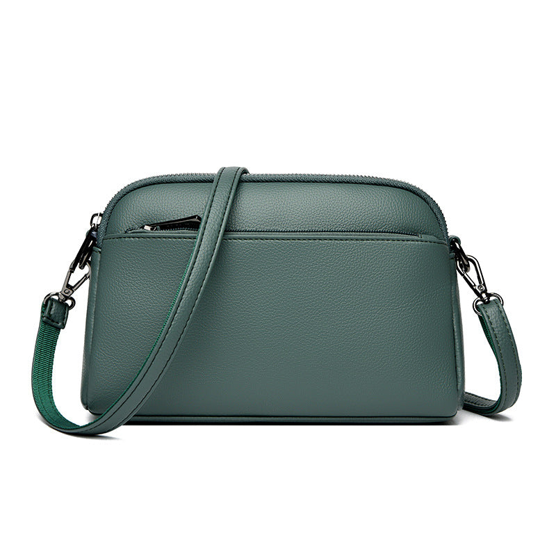Women's Fashion Advanced Soft Leather Pouch Small Square Bag