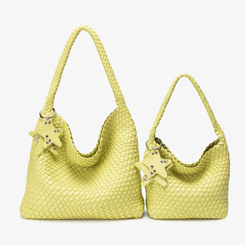 Women's Woven Fashion Large Capacity Pendant Tote Bags