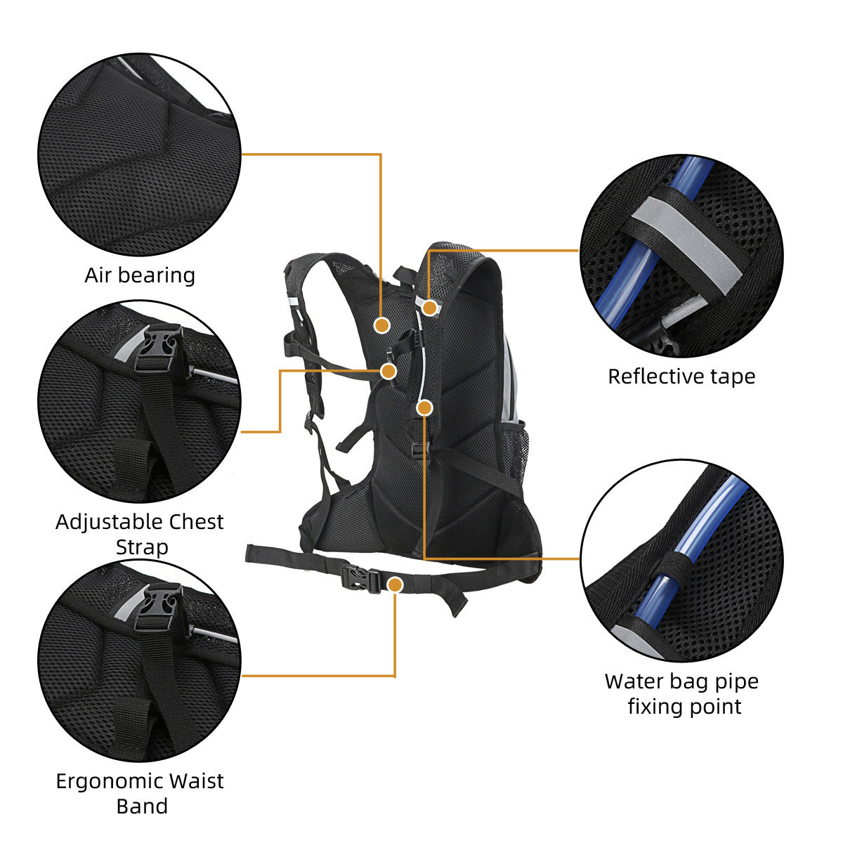 Water Hiking Large Capacity Motorcycle Cross-country Sports Backpack