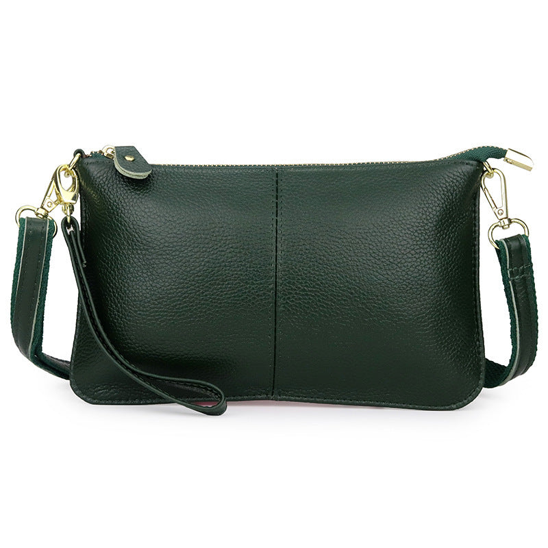 Women's Cowhide Fashion Clutch Soft Leather Women's Messenger Bag
